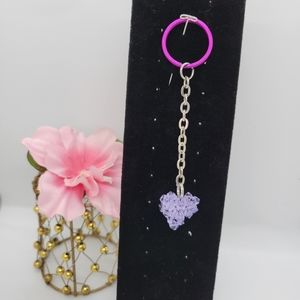 Swarovski Lavender Heart Keychain